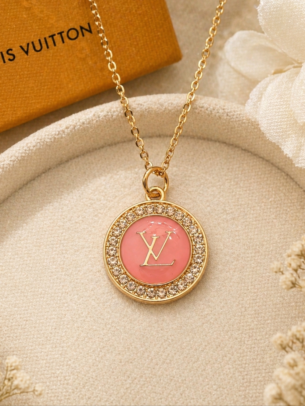 One of a kind, upcycled Louis Vuitton pendant zipper pull Pendant Necklace
